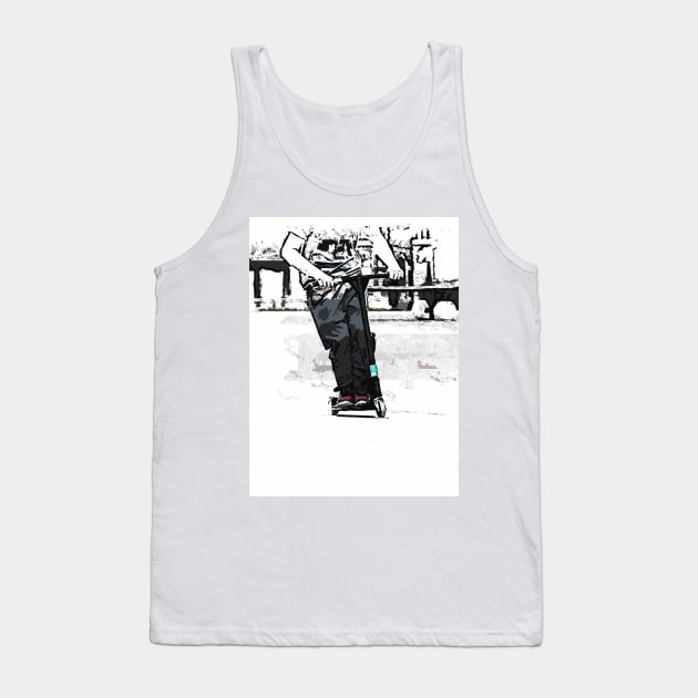 Scooting for Fun - Scooter Boy Tank Top by Highseller